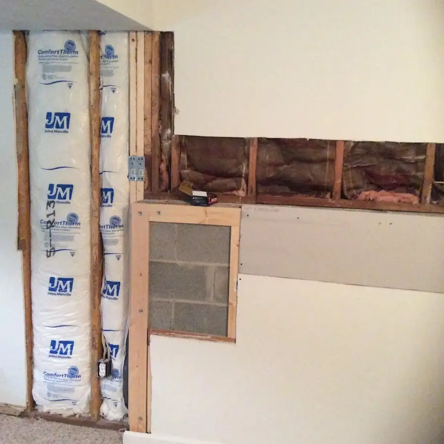 Wall insulation replacement during Basement Flood Cleanup in Broomfield